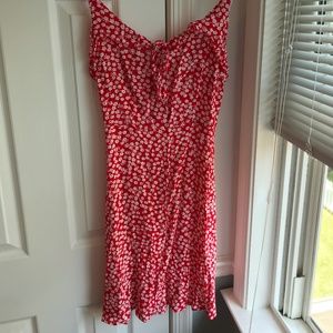 Red and White Flower Sundress